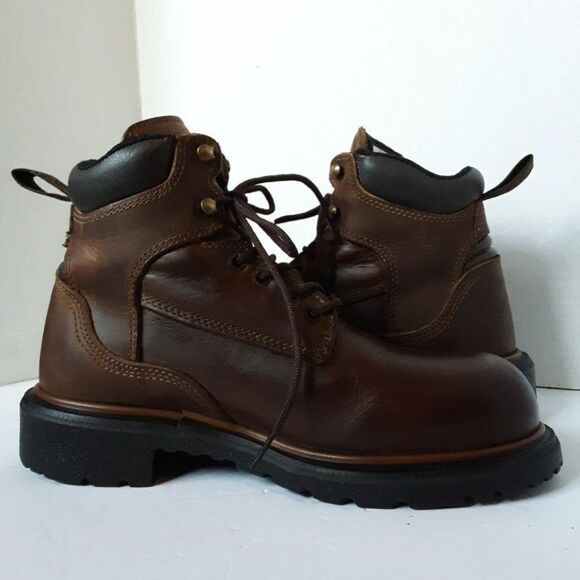 Red Wings Men's Size 6M Brown Leather Oil Resistant Work Shoes - Picture 4 of 12